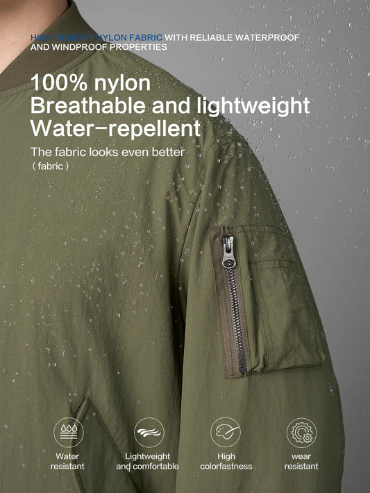 SIMWOOD 2026 Autumn Winter New Oversize Classic MA-1 Bomber Jacket Baseball Collar Pilot Flight Jacket Men Autumn Casual Coats